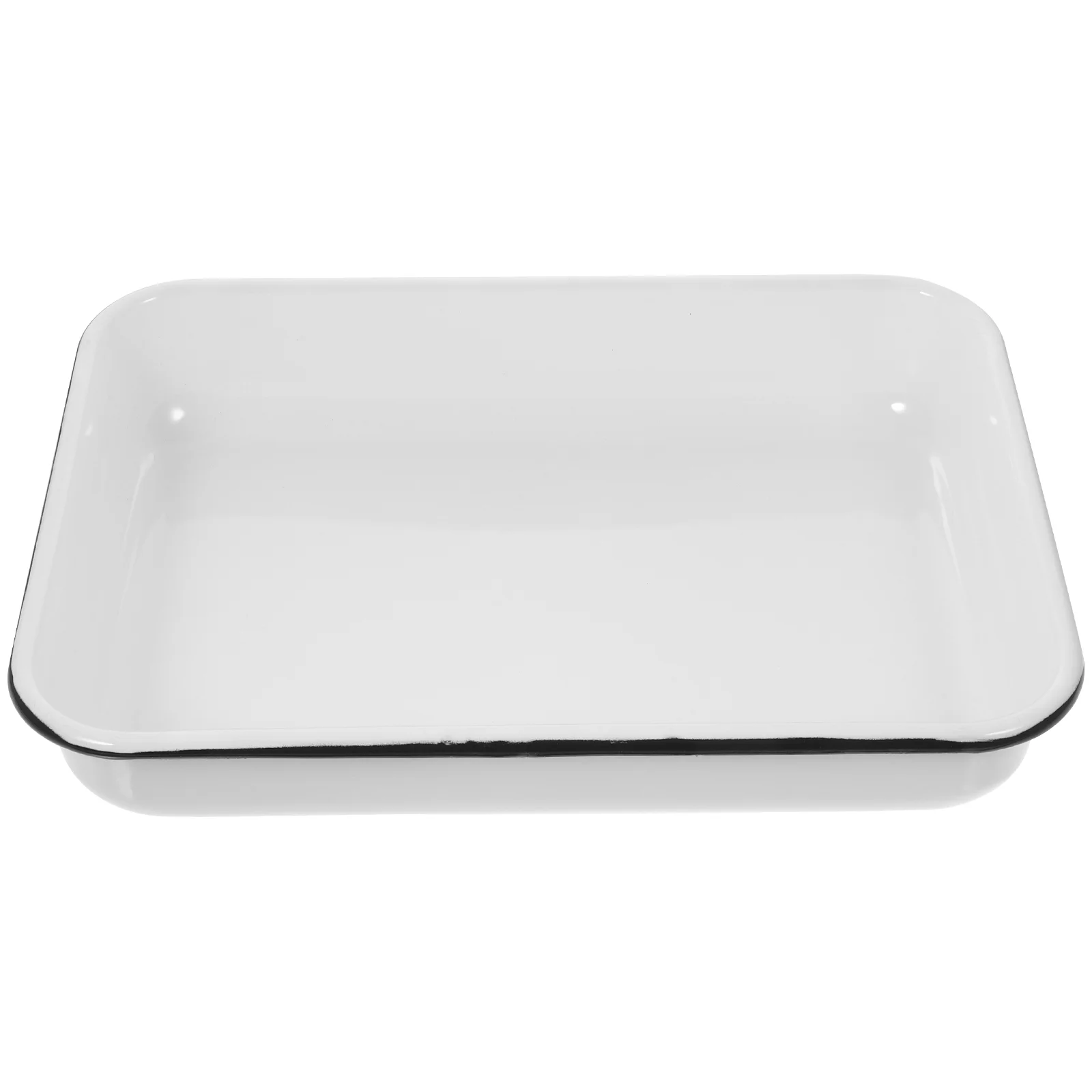 

Enamel Baking Pan Non-stick Storage Tray Multifunctional Bread Toaster Trays for Kitchen Pancake Heat-resistant