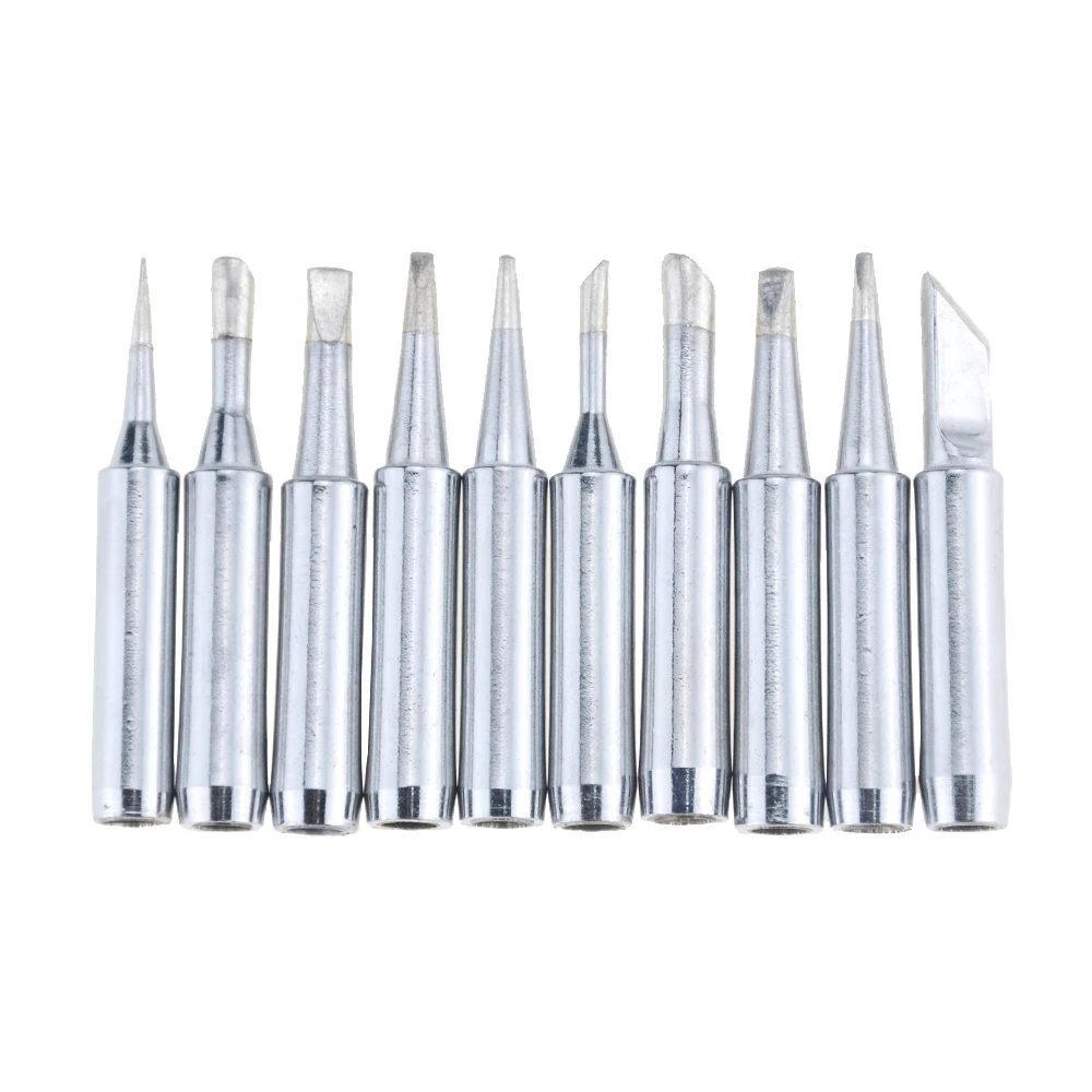 

10Pcs 900M-T Soldering Iron Tips Silver Soldering Rework Station Head Electric Soldering Irons Welding Soldering Irons