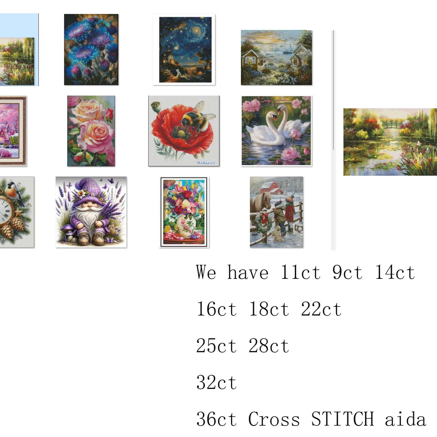 

Good Lovely -- Summer Pond 74-52 Counted Cross Stitch Kit Cross Stitch Set Cotton Embroidery Kits