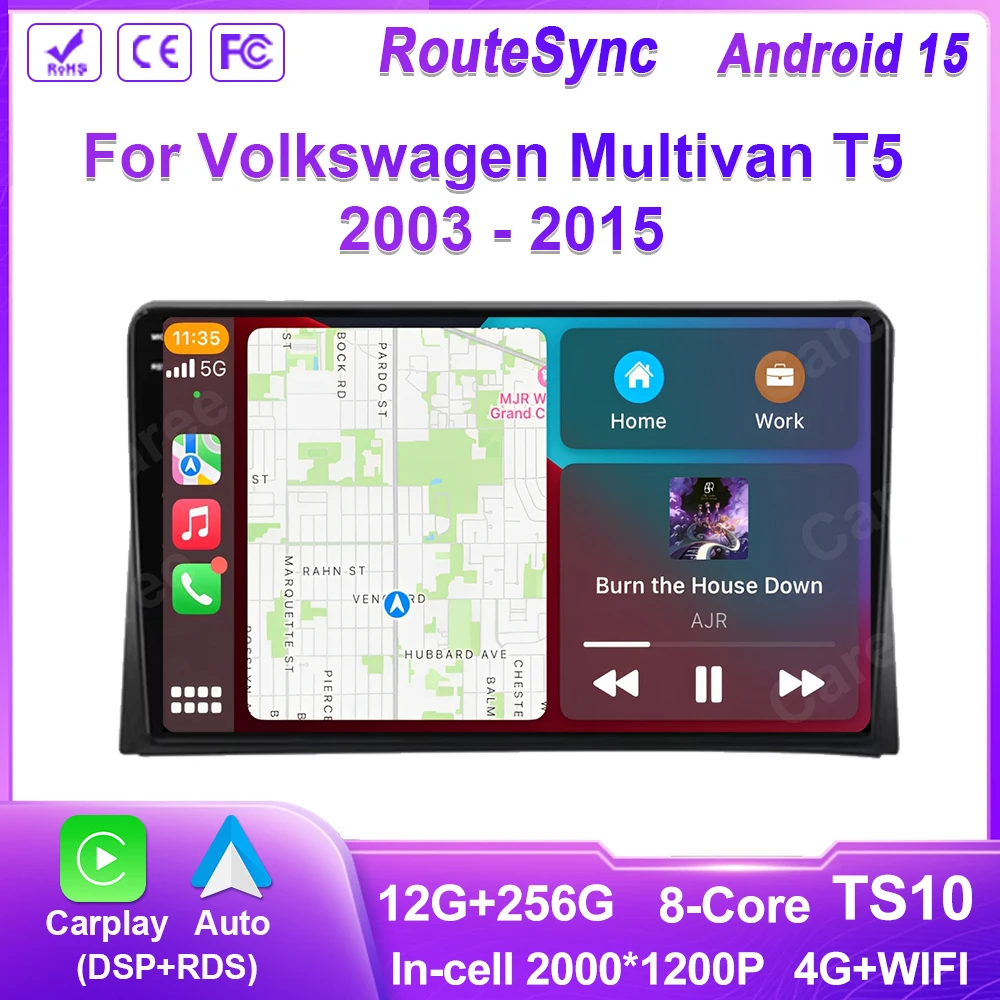 

Автомагнитола Android для Volkswagen Multivan T5 2003-2015, навигация, мультимедиа, BT, стерео, GPS, WiFi+4G, DSP, Carplay+Auto