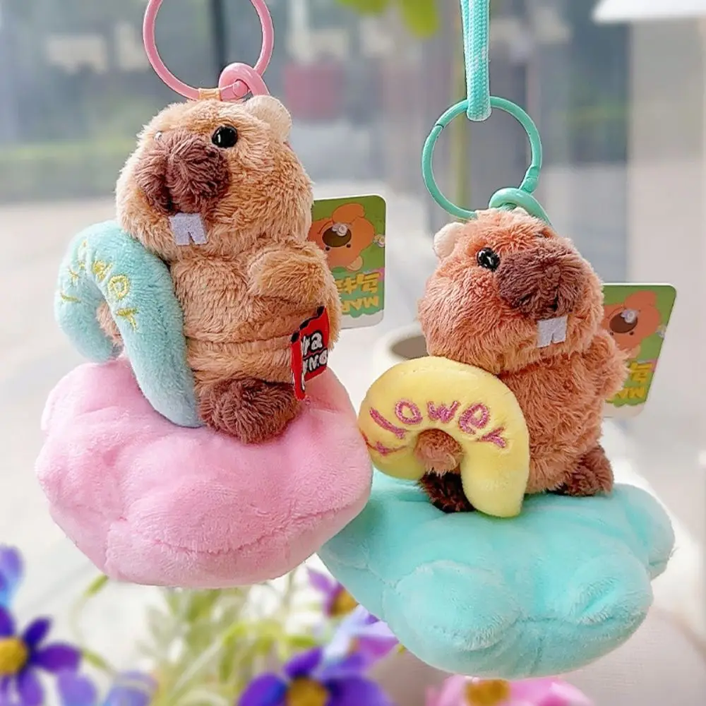 

Lovely Cute Plush Groundhog Keychain Bag Hanging Ornaments Groundhog Dolls Pendant Cartoon Car Keyring Girl Gift