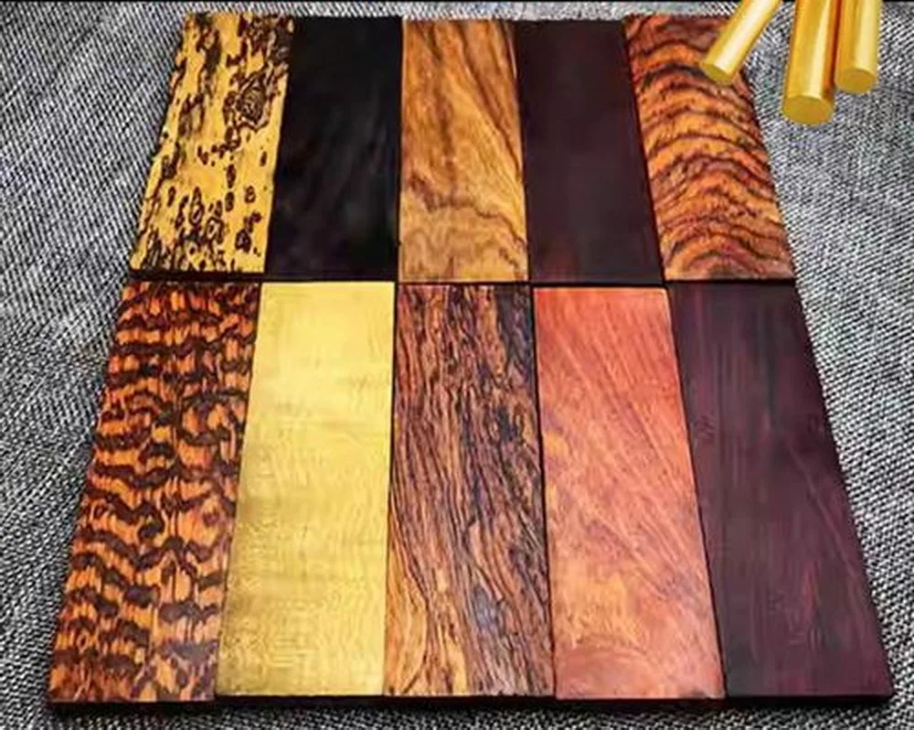 2 Pieces Solid Wood G10 High-Density Carving Plate Handmade DIY Material Knife Handle Crafts Production Raw Material 12x4x1cm