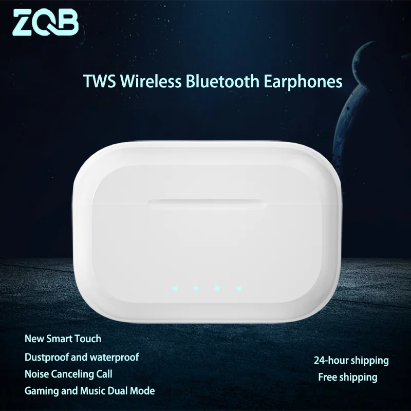 ZQB A3 TWS Wireless Bluetooth Earphones 5.3 Sport Headphones with Mics HiFi Stereo Sound Wireless Earbuds For All Smartphones