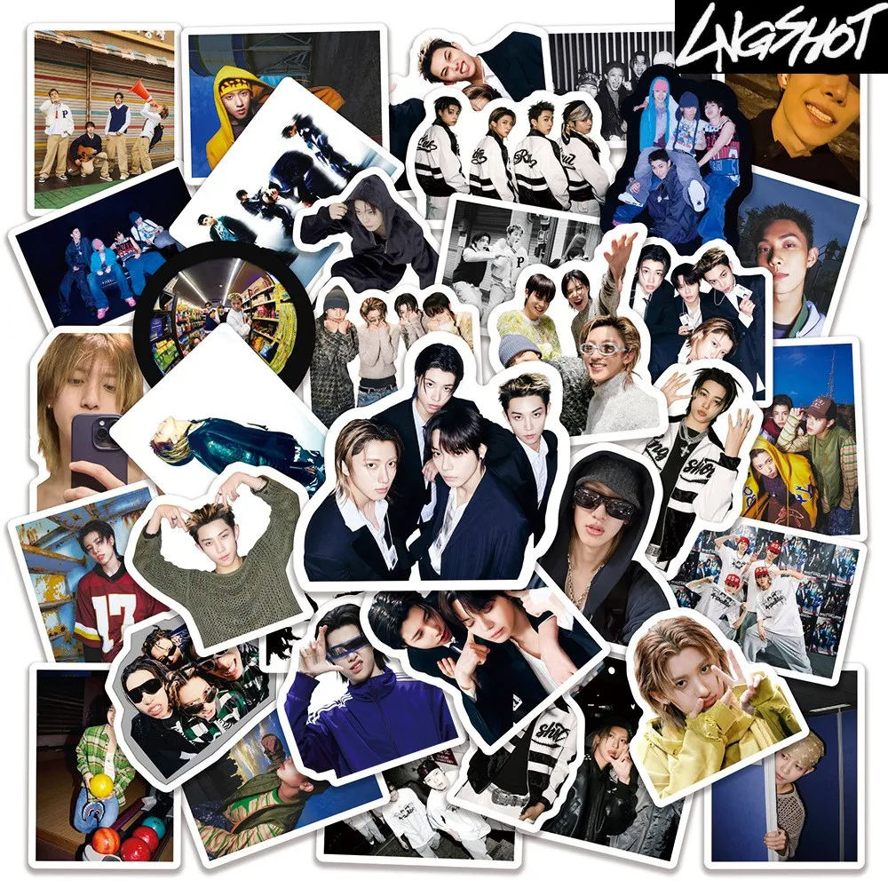

In-stock 50PCS NEW KPOP LNGSHOT mini-album SHOT CALLERS Louis Ohyul Ryul Woojin graffiti DIY stickers Luggage Notebook Decals