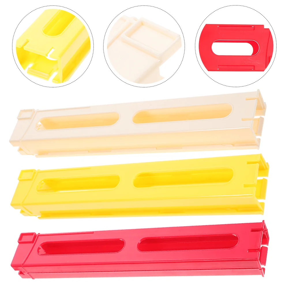 

3 Pcs Domino Card Loader Train Supplies Clips Puzzle Toddler Toys Plastic DIY Accessories Fun for Kids