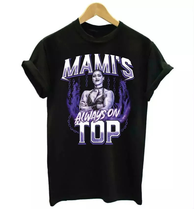 

Хлопковая футболка Rhea Ripley Mami's Always On Top, полный размер S-5XL
