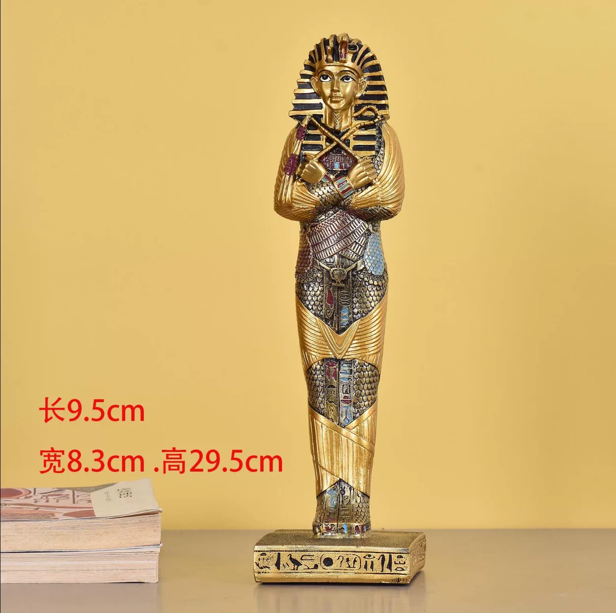 Egyptian Pharaohs＆ Isis God of Life Statue Model Egyptian Pyramid Tourist Souvenir Home Room Office Desk Decoration Accessories