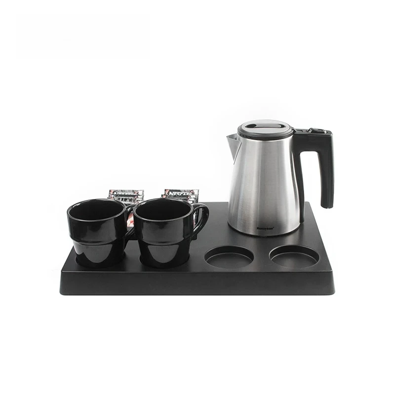 Hotel 304 Stainless Steel  Kettle With Tray Set Small Capacity Automatic  Cutoff Dry Burn Protection Water Kettle