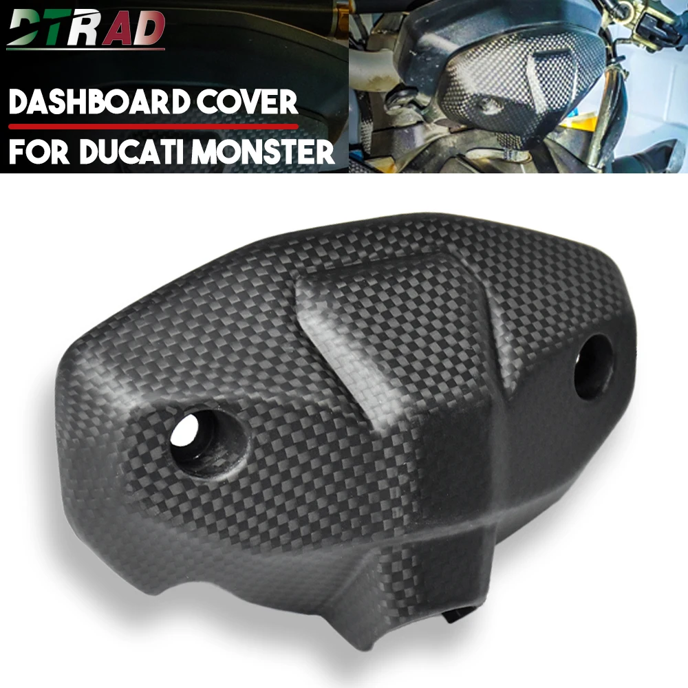 For DUCATI Monster 797 821 1200 2017+ Carbon Fiber Dashboard Cover Instrument Cap Front Fairing Kit Motorcycle Accessories Matte