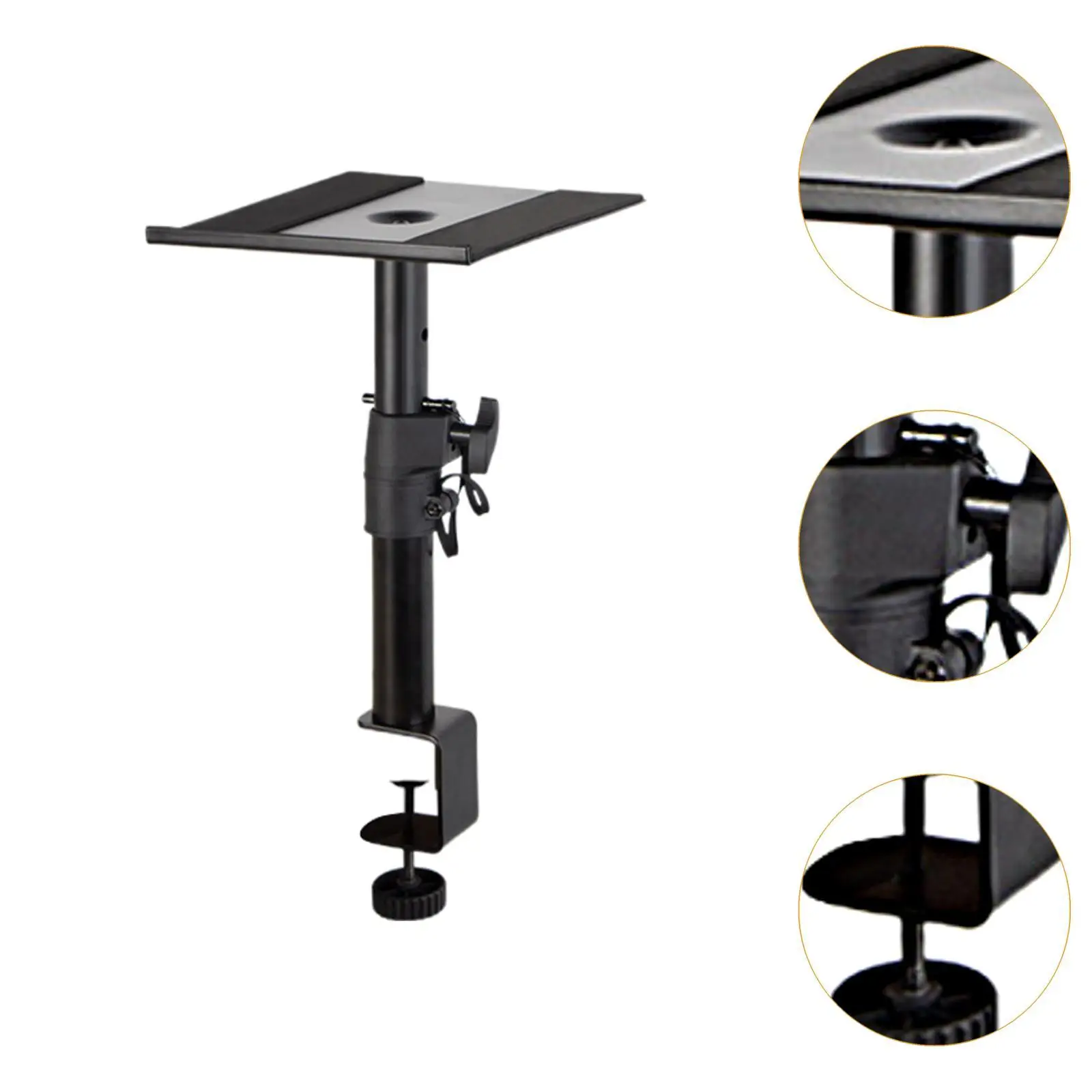 Speaker Stand Steel Adjustable Height Studio Monitor Stand Speaker Holder for Music Studio Surrounds Sound Bookshelf Speakers