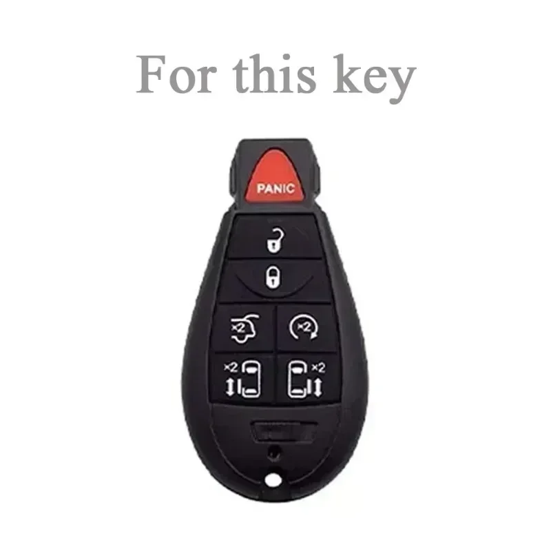 TPU Car Key Case Cover for Chrysler Town & Country 300 for Jeep Grand Cherokee Dodge Caravan Journey 2008-2026 Accessories