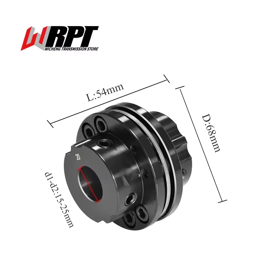 

CSTBG-45# Steel 8-Hole Diaphragm Coupling Motor High Torque Stepped Flange Coupling CSTBG-68X54