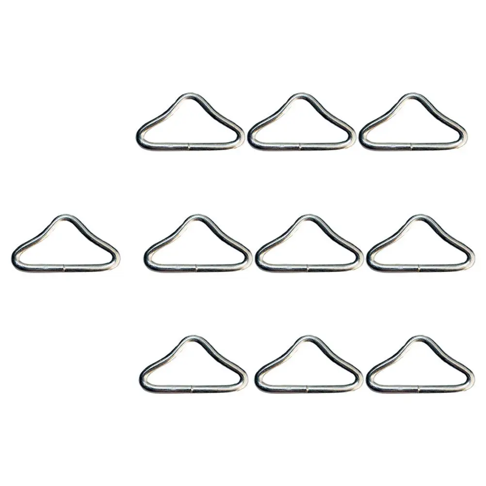 30Pcs Trampoline Iron Triangle Rings Galvanized High Strength for Mesh Cloth Buckle Jumping Bed Replacement Parts Rust Resistant