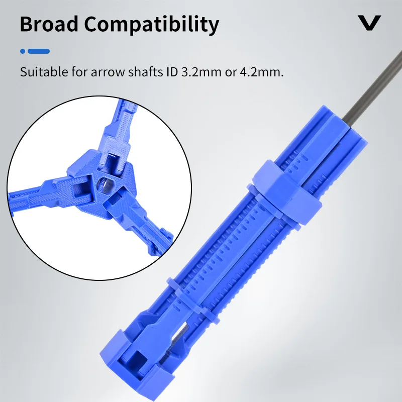 Arrow Fletching Jig Helical Vane Scriber Tool 3D Printed Positioning Clamp for 3.2mm 4.2mm Carbon Arrow Shaft Marking Device