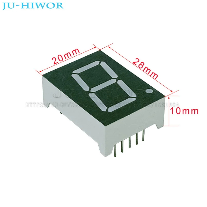 10pcs 10Pins 8106AGG 8106BGG 0.8 Inch 1 Digit Bits 7 Segment Jade green LED Digital Display Digitron Common Anode Cathode C-A