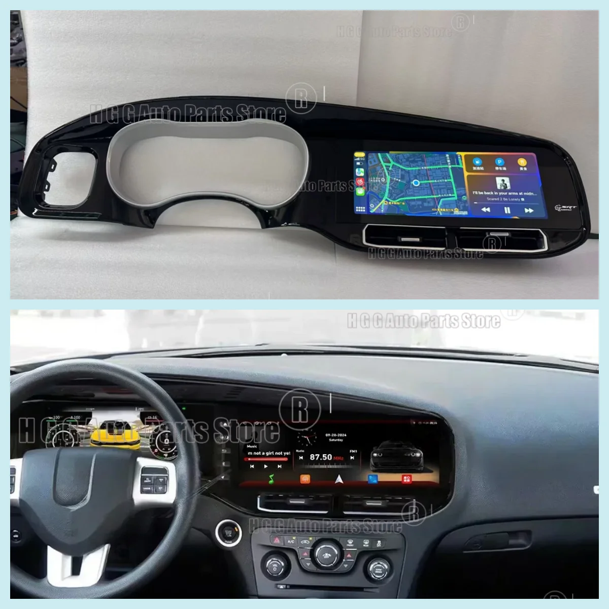 

12,3-дюймовый Android 13 Carplay радио для Dodge Charger 2013-2022 Автомобильный GPS-навигатор Стерео головное устройство Мультимедийный плеер Стерео Авто