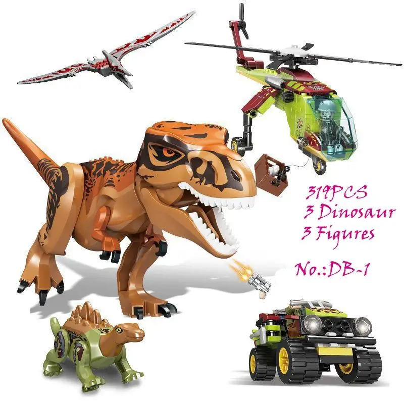 Dinosaur Bricks World Figurescene Building Blocks Kit Classic Creative MOC Educational Kids Toys Boys For Children Gift