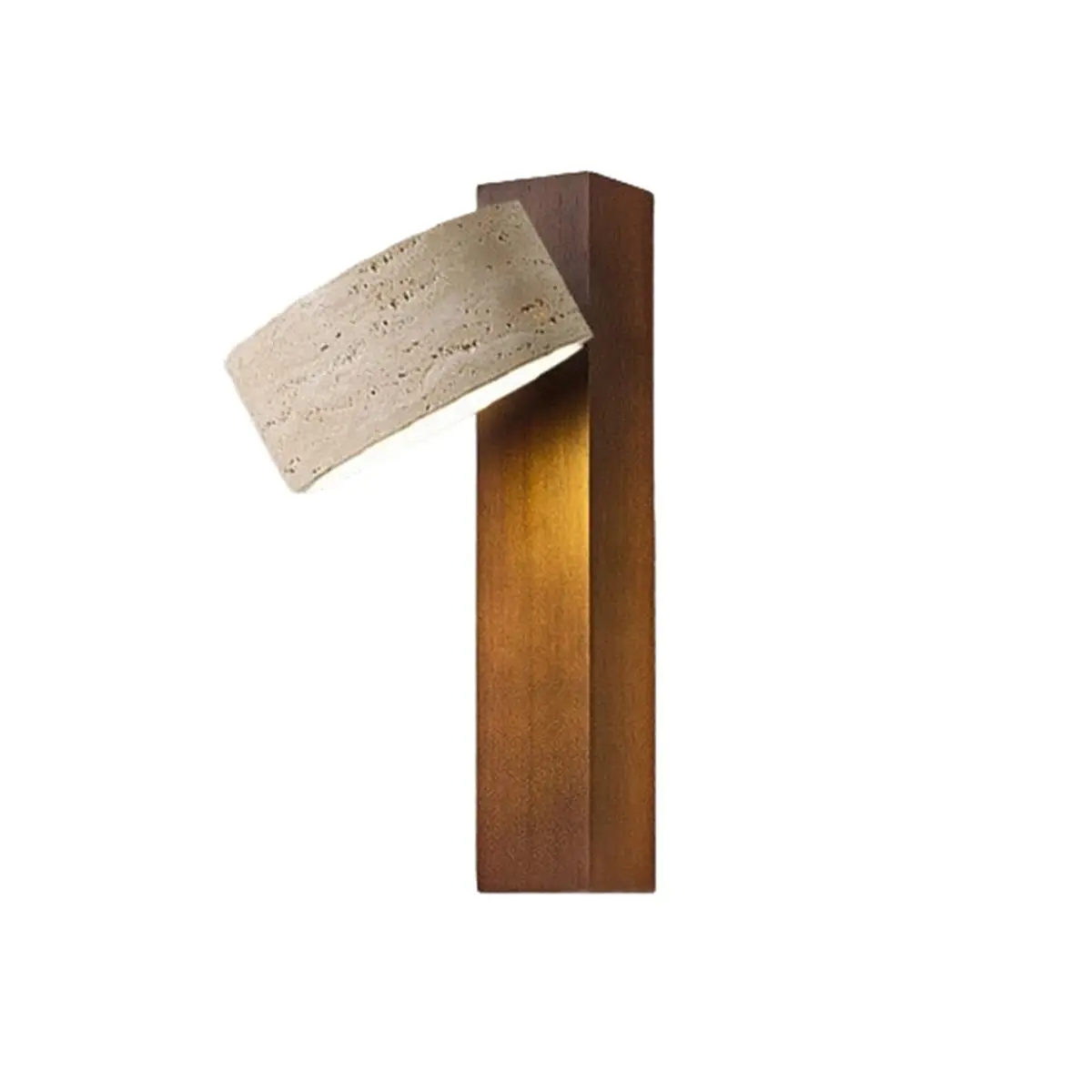 AA19 Japanese Rotatable Wood Wall Lamp Yellow Cave Stone Wabi Sabi Living Room Hallway Staircase Bedroom Bedside Wall Sconce