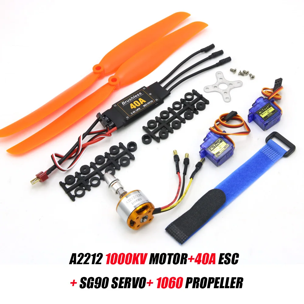 A2212 2212 2200KV 1400KV 1000KV Borstelloze Motor 30A 40A/40A BLheli ESC SG90 9G Micro Servo voor RC Vaste Vleugel Vliegtuig Helikopter