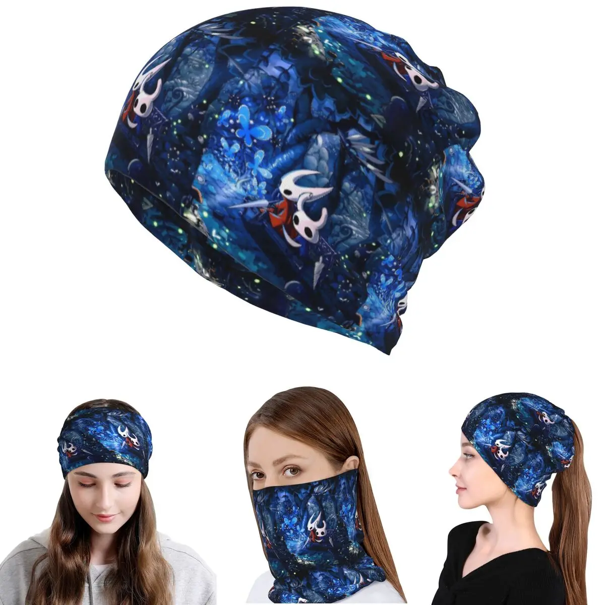

Hollow Knight Bandana Neck Cover Mask Scarf Multi-use Cycling Scarf Beanies Hat for Men Women Adult Washable