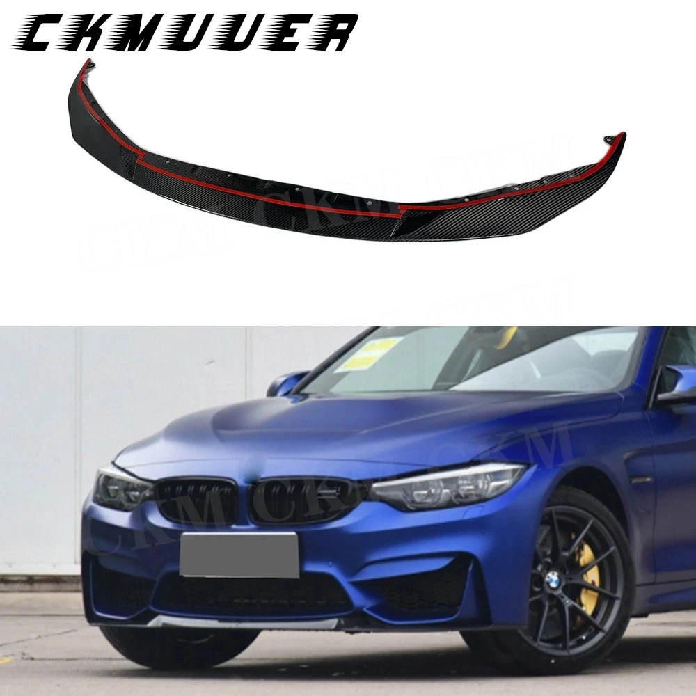 CKMUUER ألياف الكربون الجافة الناشر حامي لسيارات BMW G80 M3 G82 G83 M4 2021-2024 المصد الأمامي الذقن الشفاه الجسم أطقم