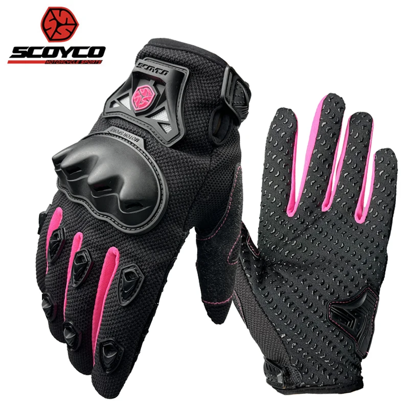 Scoyco Motorycle Women Summer Motocross Riding Gloves Electric Bicycle Guantes Moto Bike Cycling Mitten Motorbike Racing Gloves