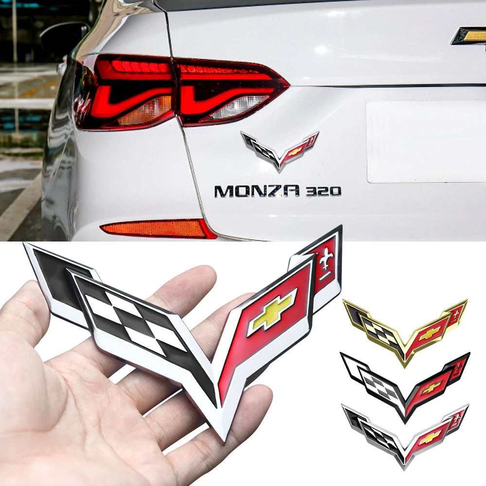 Car 3D Metal Stickers Wing Shape Body Decoration Decal Accessories For Chevrolet Captiva Cruze Orlando Silverado Corsa Volt Sail