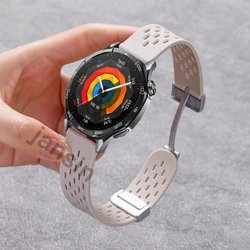22mm Strap For Huawei GT5 46mm Sport Watchband 18mm Magnetic Silicone Band For Huawei GT5 41mm GT4 41mm Hollow Out Wristband
