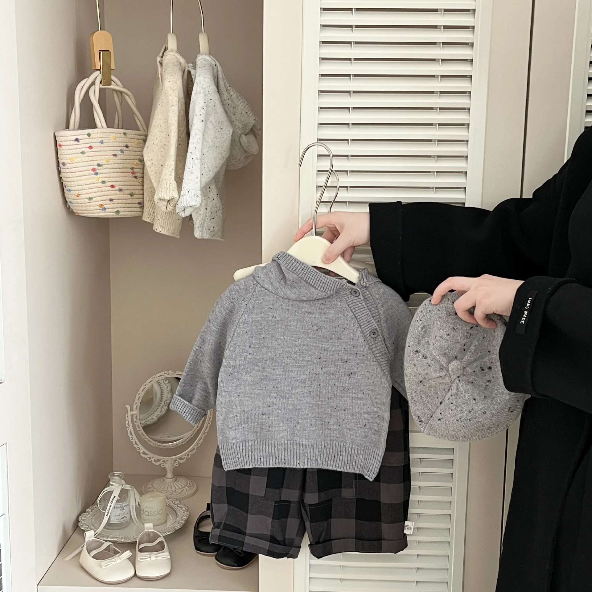 Childrens Top 2026 Autumn Winter New Loose Bear Ears Hooded Knitted Shirt Cute Fashion Daily Versatile Casual Wear