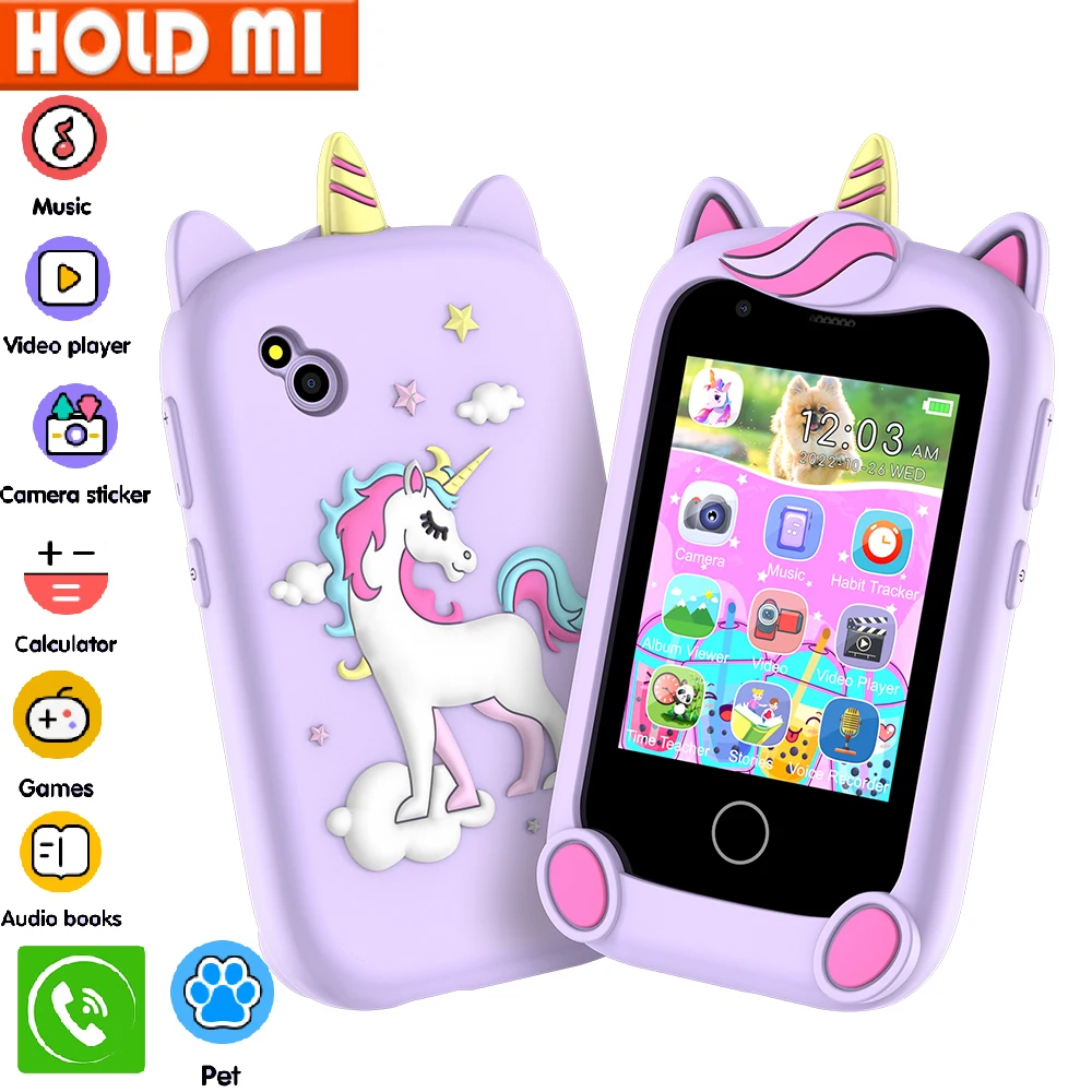 Kids Smart Phone Christmas Birthday Gifts for Boys Girls Toddler Learning Play Toy Cell Phone with Camera, Game, Music Player