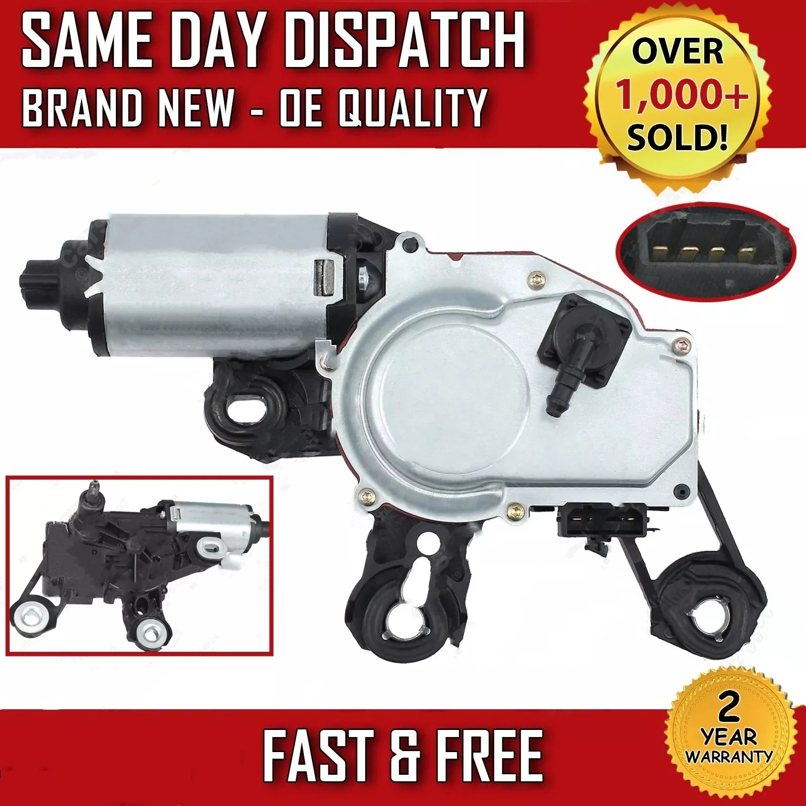 

1PC Rear Windshield Wiper Motor Compatible For Audi A1 A6 Q3 2011-2018 4G9955711A 4G9955711C 8U0955711A Durable Auto Accessories