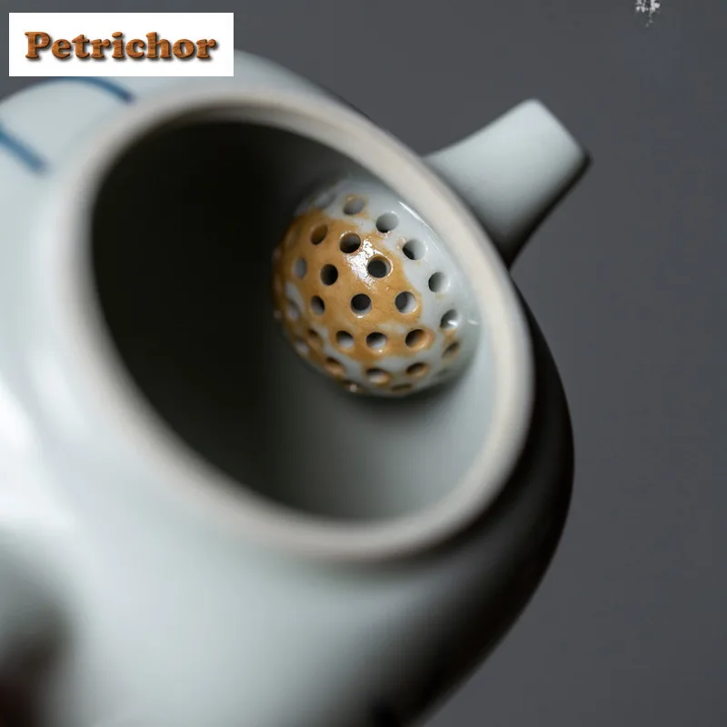 100 مللي السيراميك مذهب مربع السحلية الخيزران إبريق الشاي الإبداعية الشاي Infuser وعاء الشاي تمرغ غلاية مع ثقب الكرة أدوات المائدة الحلي #3