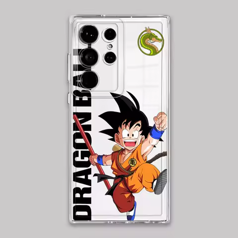 Phone Case for Samsung Galaxy Note 10 20 Ultra S10 Plus S25 Ultra S20 S24 FE S21 S22 S23 Clear Cover Anime DragonS BallS