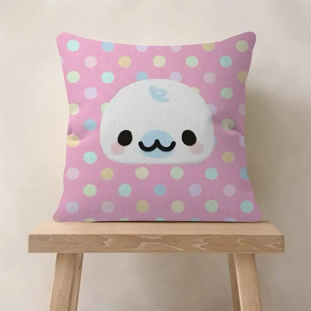 CUTE M-Mamegoma Seal Decorative Room Aesthetics Pillow Case Home Decor Bedroom Sofa Bed Couch Pillow Cover 45x45