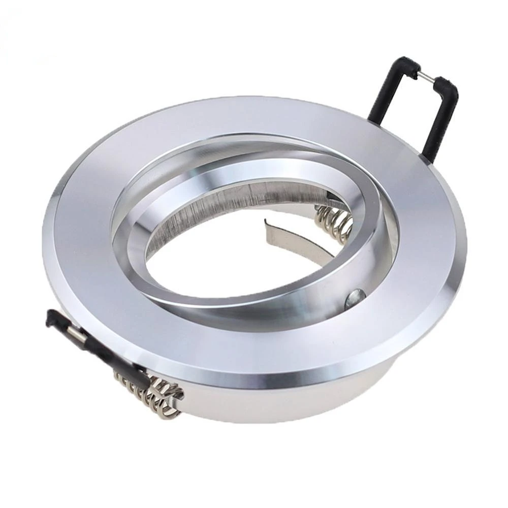 Factory LED Golden Balck White Silver Round Recessed Led Ceiling Light Fixture Holders MR16 GU10 LED Spot Lamp Frame