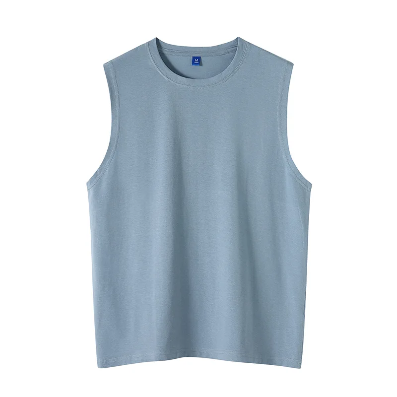 MRMT 2026 Brand New Men's Solid Color Tank Top Casual Men Pure Cotton Round Neck Sleeveless T Shirt Vest Man Tank Tops Tees image 5