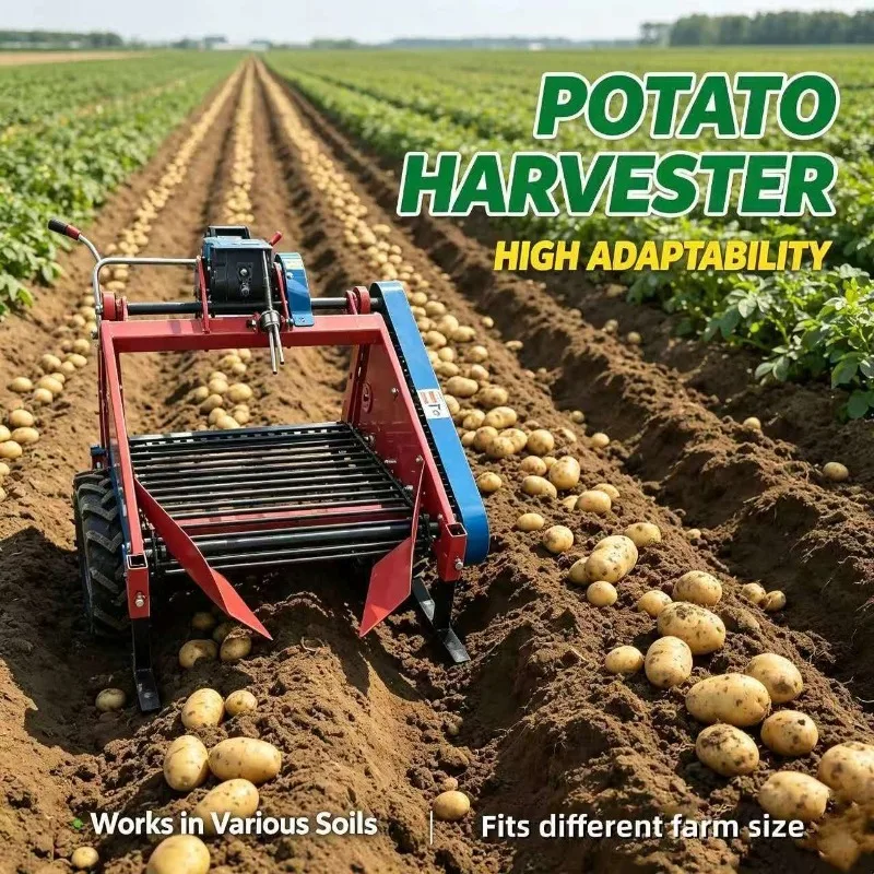 Potato Digger Machine For Walking  Sweet Potato Harvester Power Tiller Root Vegetable Harvesting Equipment Farm Machinery