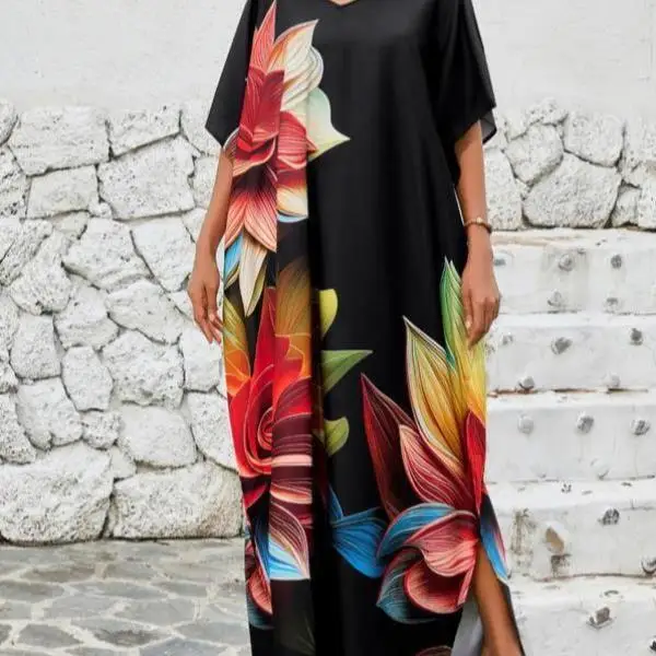 

n Long Printed Dr with Side Slit ort Sve Crossbody Casual Sport Suit for Men Autumn Season Seven Sve Tirt