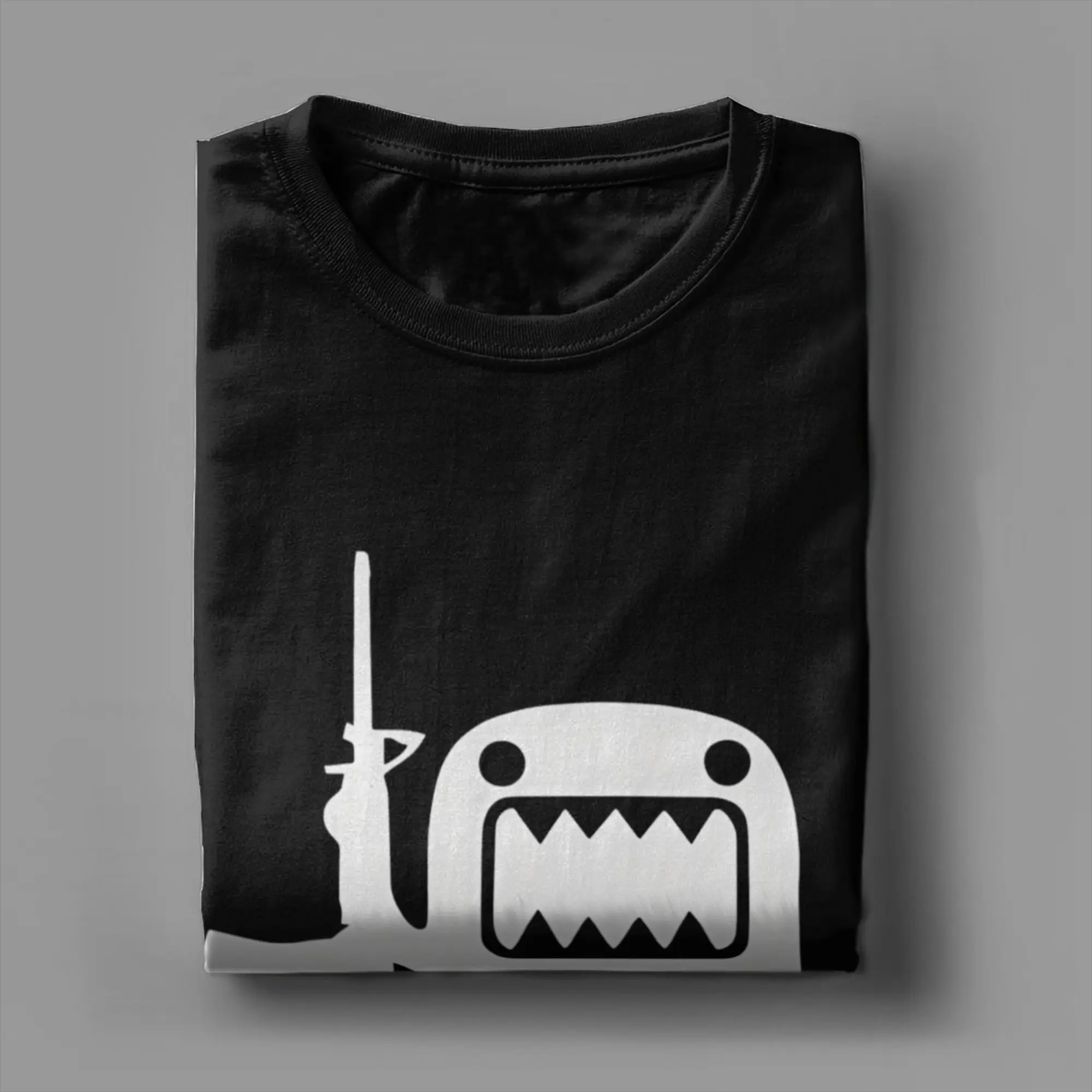 دومو كون AK-47 تي شيرت الرجال القطن الخالص متعة تي شيرت طاقم الرقبة تي شيرت قصير الأكمام بلايز هدية فكرة