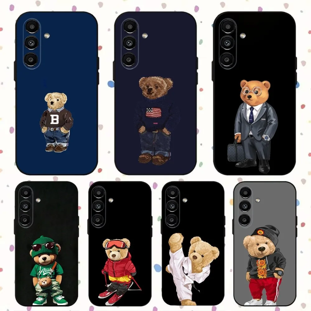 Baron F-Filou Bear Fashion  Phone Case For Samsung S24,S21,S22,S23,S30,Ultra,S20,Plus,Fe,Lite,Note,10,9,5G Black Soft Cover