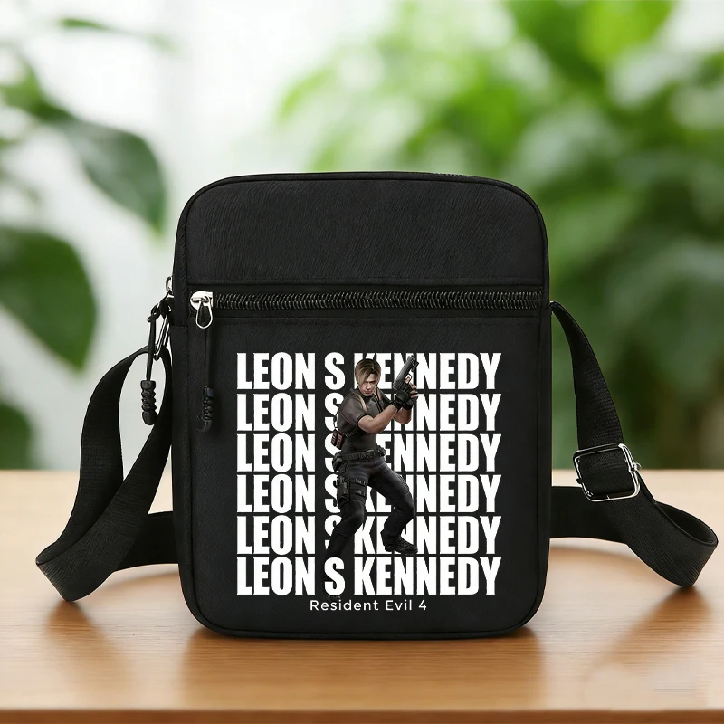 Residents Evils Crossbody Bags Game Leon Kennedy Men Outdoor Sports Shoulder Bag Boys Travel Phone Pouch Student Gift Hot Sales view 4