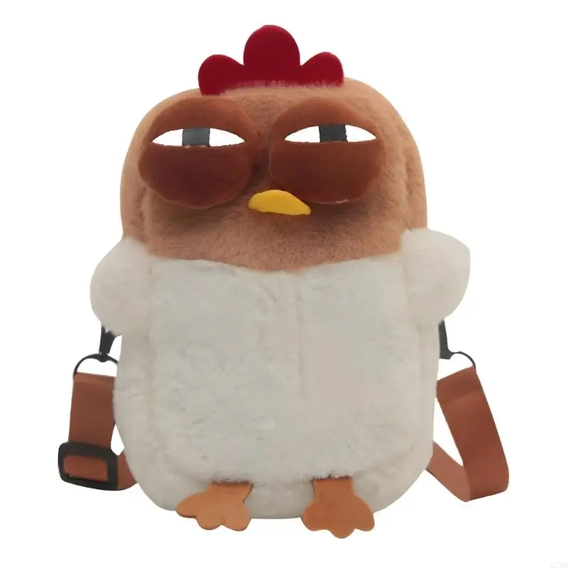 

G7NB Lightweight Plush Chicken Coin Bag with Sufficient Space Kids Shoulder Bag Crossbody Purse for Everyday Use