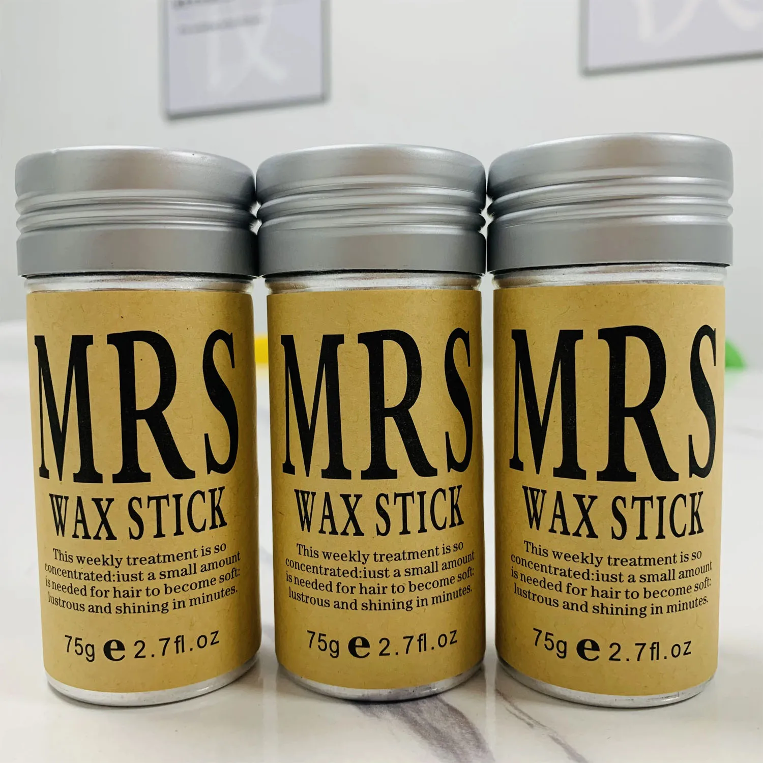 Восковая палочка для волос для парика Профессиональная восковая палочка для волос Гель-крем Нежирный стиль Восковая палочка для волос для мужчин и женщин Артефакт сломанных волос