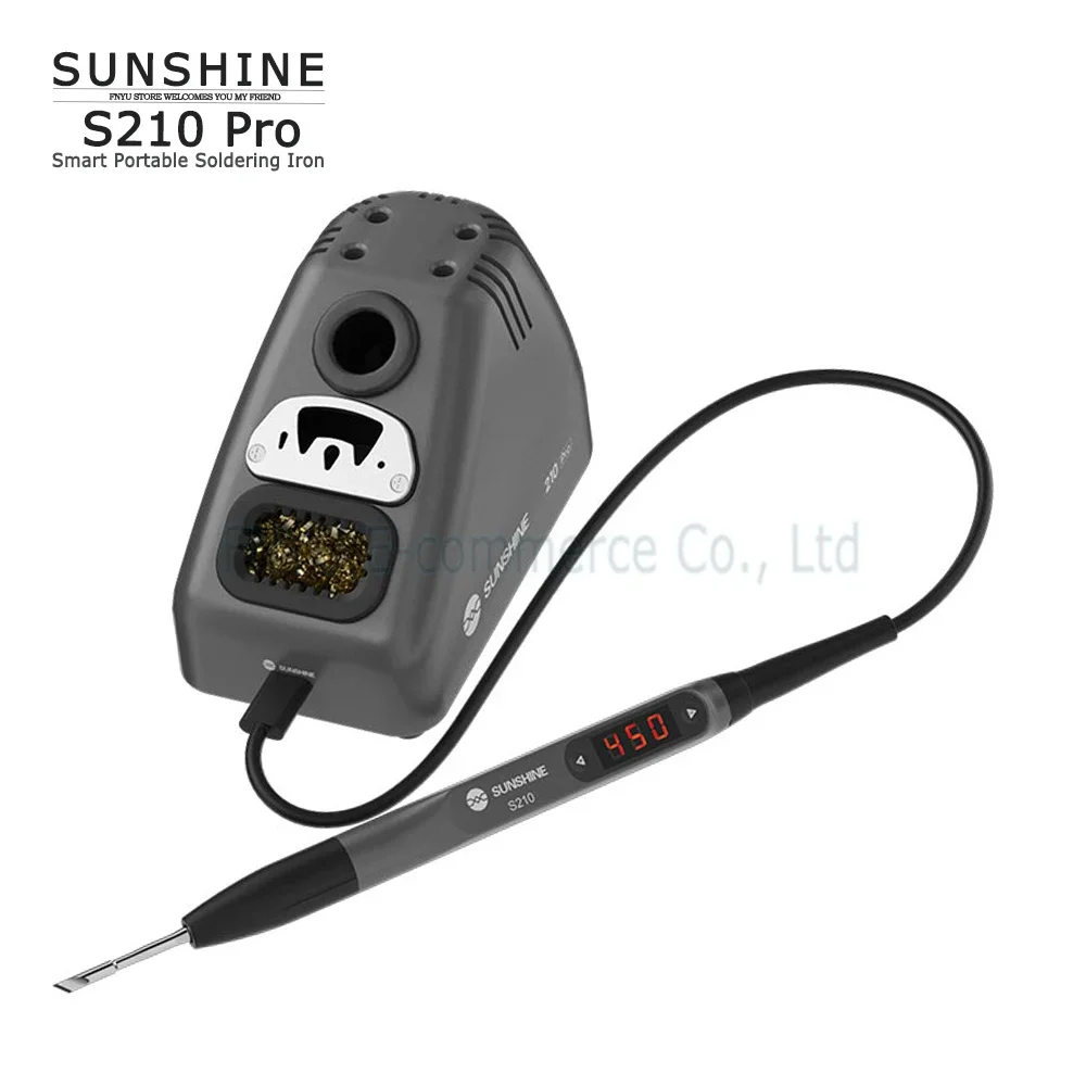 SUNSHINE S210 Pro Electric Soldering Iron Intelligent Induction Sleep Universal C210 Tip LED LCD Display Welding Repair Tool