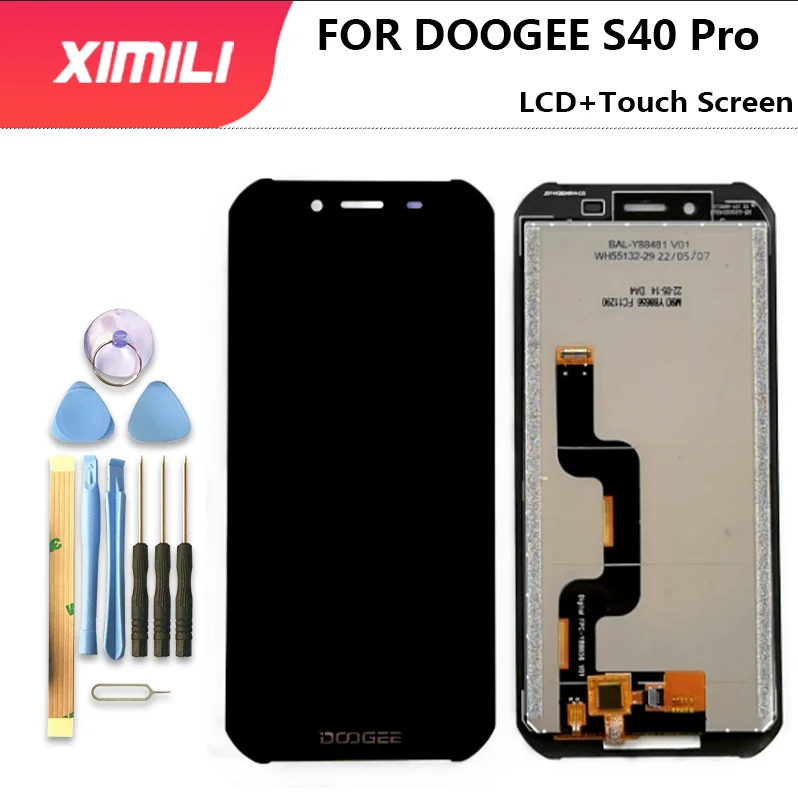 Doogee-s40 pro 5.5 인치 LCD 디스플레이 + 터치 스크린, Doogee s40 pro용 100% 오리지널 테스트 LCD 디지타이저 유리 패널 교체