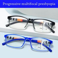 Blue Ray Blocking Anti-Blue Light Reading Glasses Progressive Near Far Multifocal Hyperopia Glasses PC Ultralight