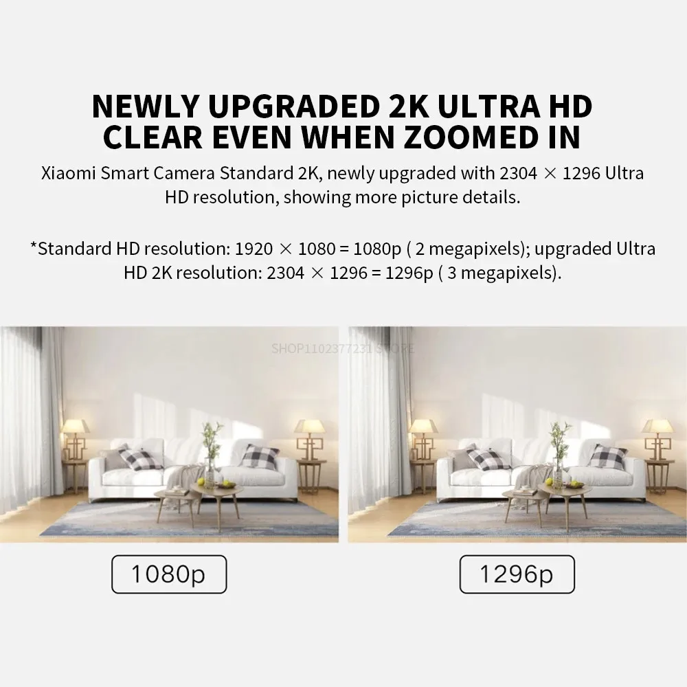New Xiaomi Camera 2K Magnetic Mount Ultra Clear 2K Image Quality｜ Infrared Night Vision Two-Way Voice Calls｜ Motion Detection CN