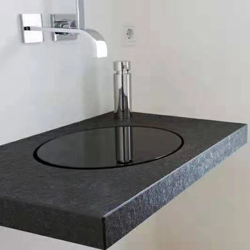 Прямоугольник для ванной комнаты, уникальный дизайн, желоб из натурального черного мрамора, гранита, камня, чаша для воды, раковина для мытья туалета, стола, раковина