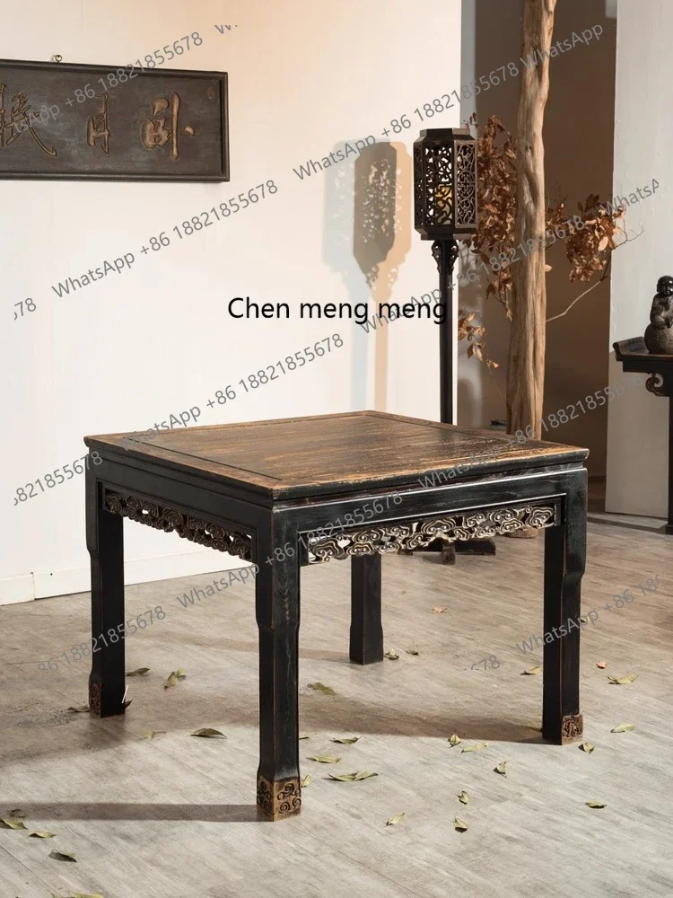 

Solid wood Chinese imitation old objects square tables dining tables and chairs Ming and Qing classical teahouse hotel