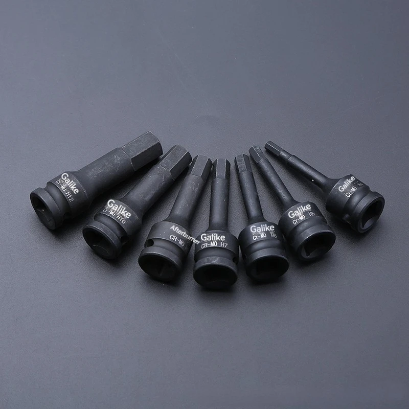 3/8 Zhongfei CR-MO Pneumatic Cannon Inner Hexagonal Screwdriver Socket Set Electric Wrench Bit Insert